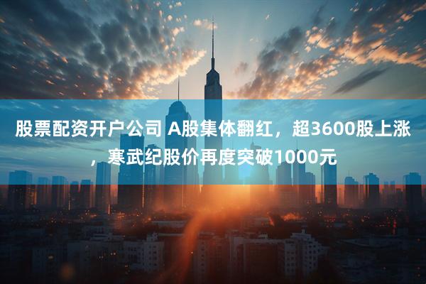 股票配资开户公司 A股集体翻红，超3600股上涨，寒武纪股价再度突破1000元